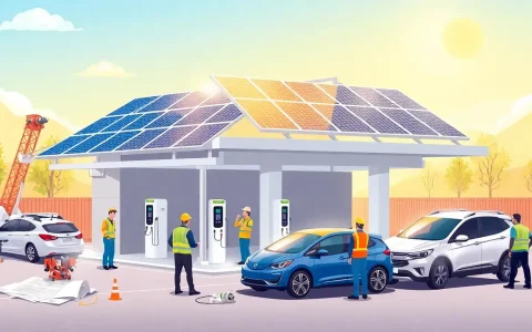 What are the initial costs associated with installing solar panels for EV charging stations