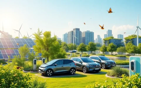 How does the integration of renewable energy affect the environmental footprint of EV charging stations