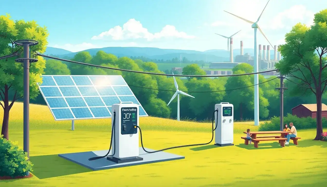 Are there any health risks associated with the energy sources used for EV charging stations