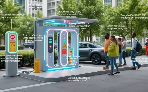 What measures can be taken to mitigate the risk of electrical shock at EV charging stations
