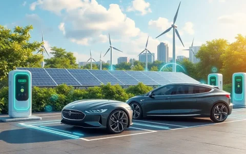 How do smart charging systems integrate with renewable energy sources to reduce the environmental impact of EV charging