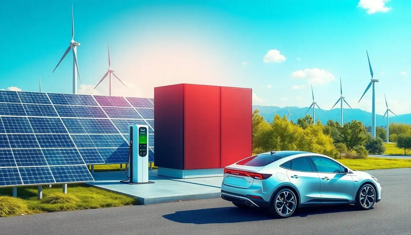 What role does energy storage play in integrating renewable energy with EV charging