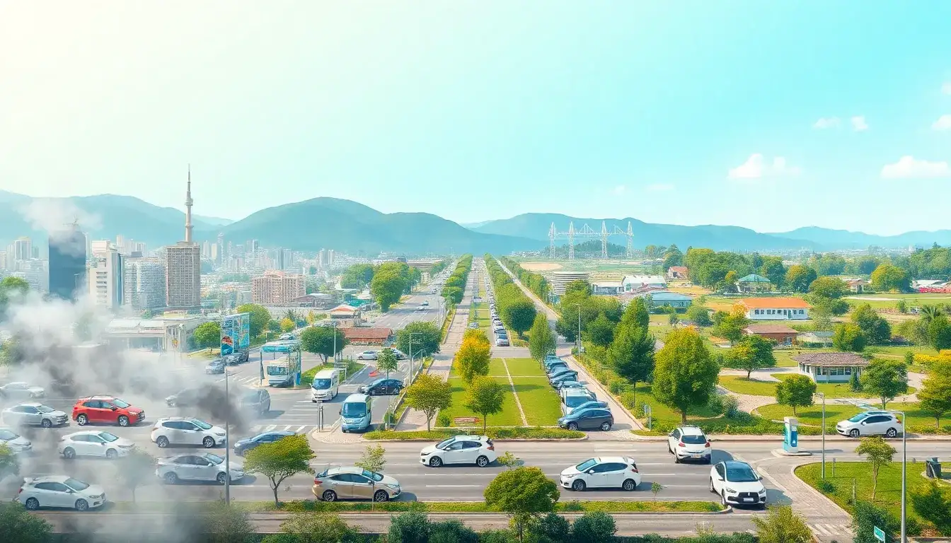 How do EVs impact air quality in different regions