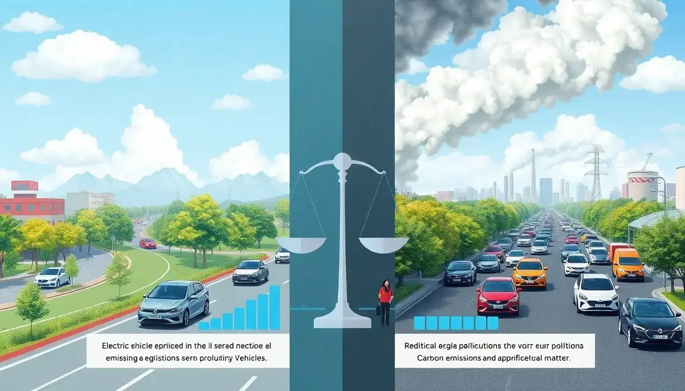 How do EVs compare to traditional vehicles in terms of air pollution reduction