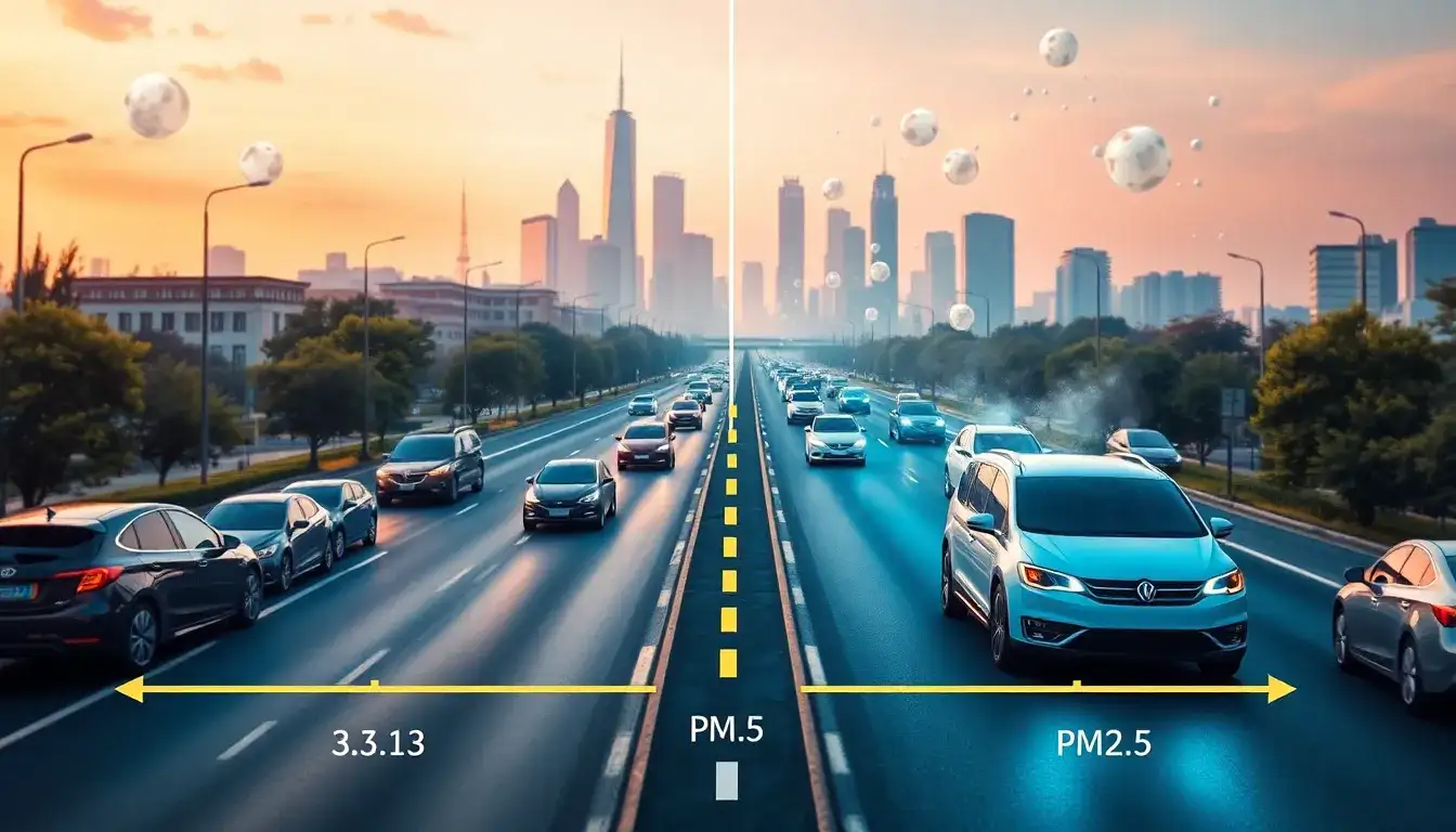 How does the weight of electric vehicles contribute to increased PM2.5 emissions