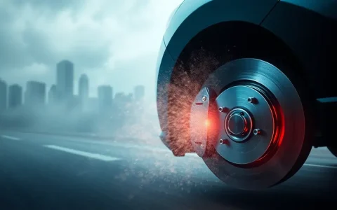 What role does brake wear play in the PM2.5 emissions from electric vehicles