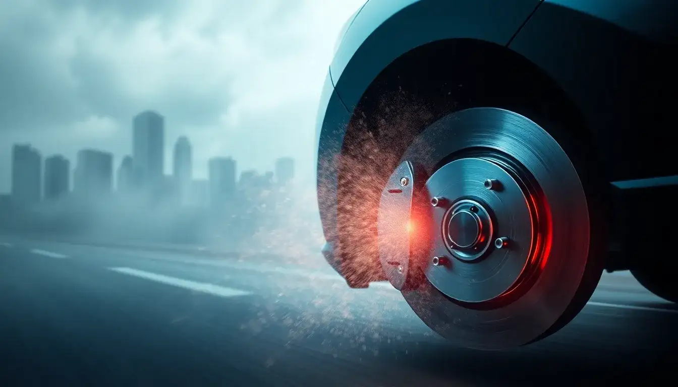 What role does brake wear play in the PM2.5 emissions from electric vehicles