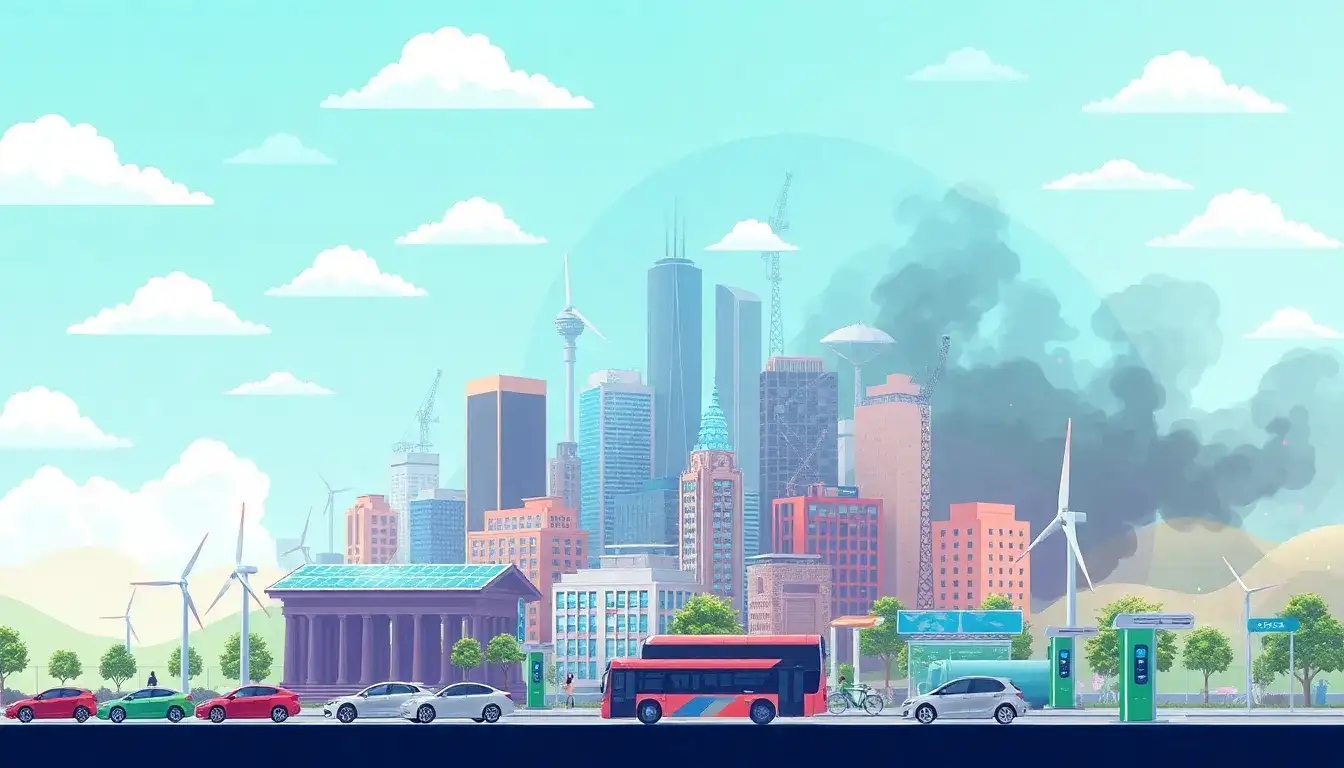 How do electric vehicles contribute to reducing greenhouse gas emissions