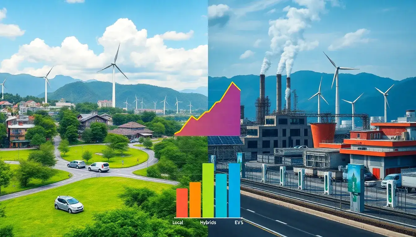 Are there specific regions where hybrids might be cleaner than electric vehicles
