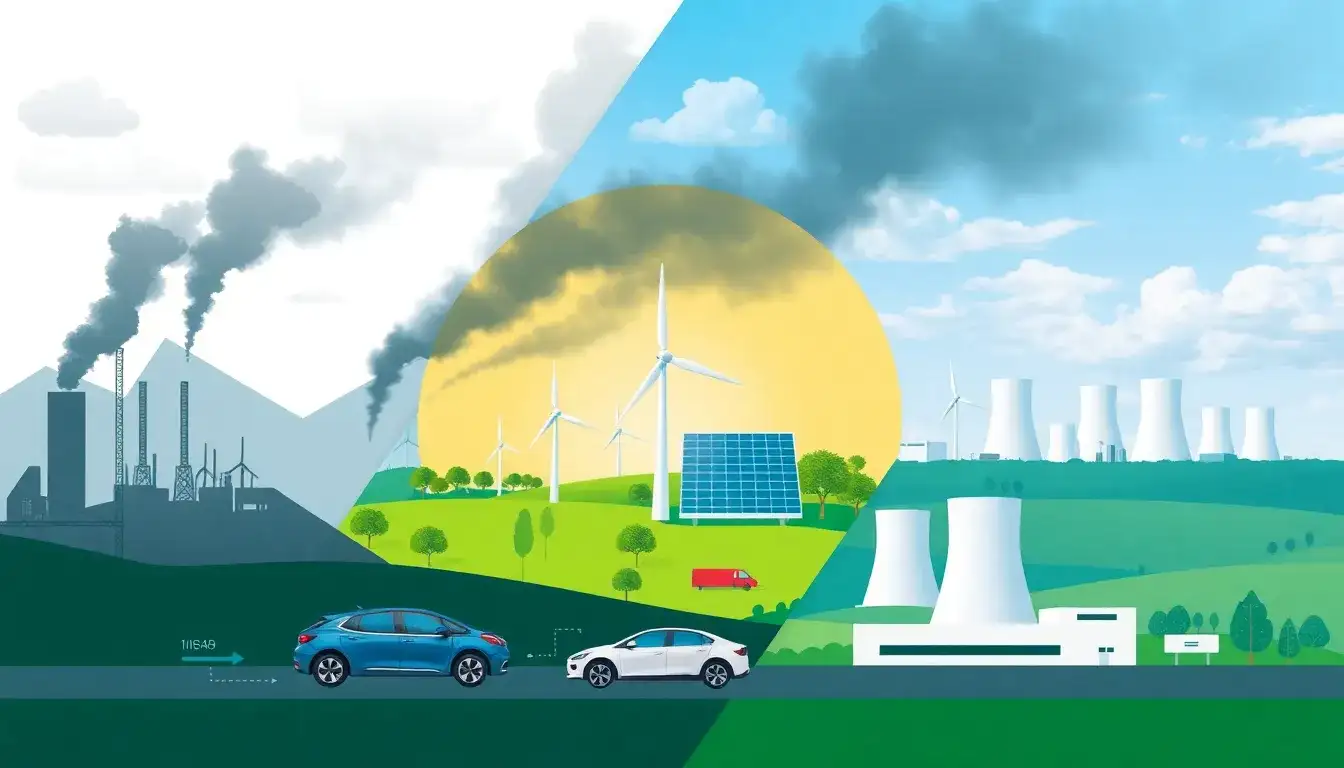 What impact does the source of electricity have on the overall emissions of electric vehicles