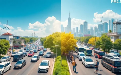 How does the adoption of electric vehicles affect PM2.5 emissions in cities