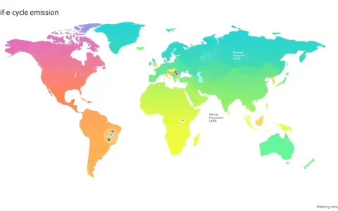 How do life cycle emissions of electric vehicles compare across different regions