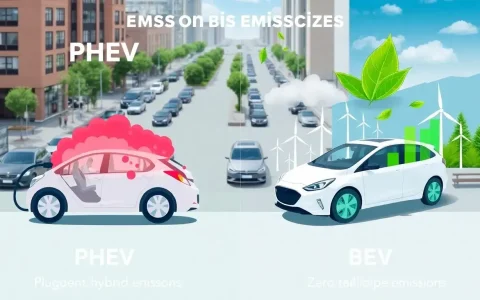 How do plug-in hybrid electric vehicles (PHEVs) compare to battery electric vehicles (BEVs) in terms of emissions