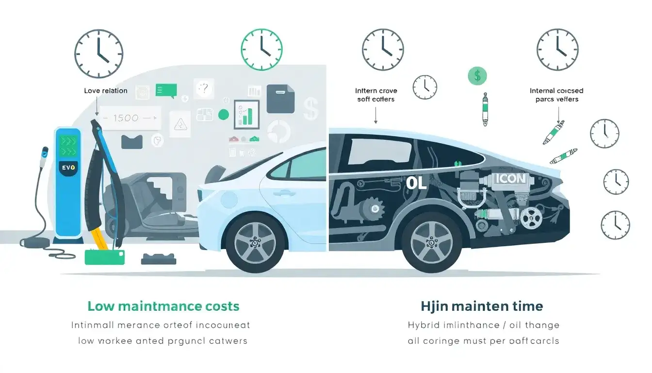 How do the maintenance costs of EVs compare to those of hybrid vehicles