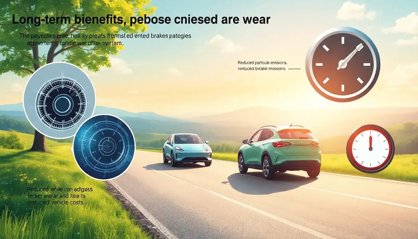 What are the long-term benefits of reduced brake wear in EVs
