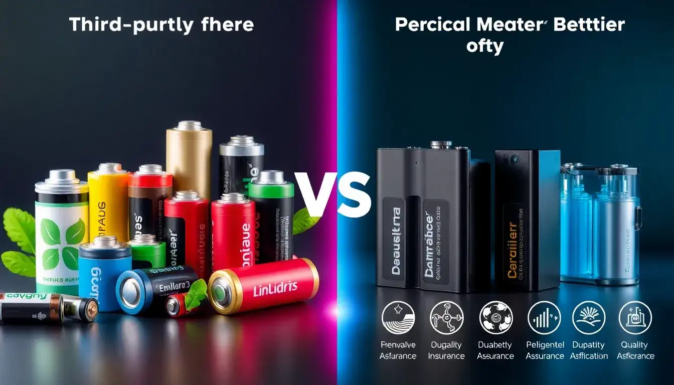 How do third-party batteries compare to manufacturer-replaced batteries