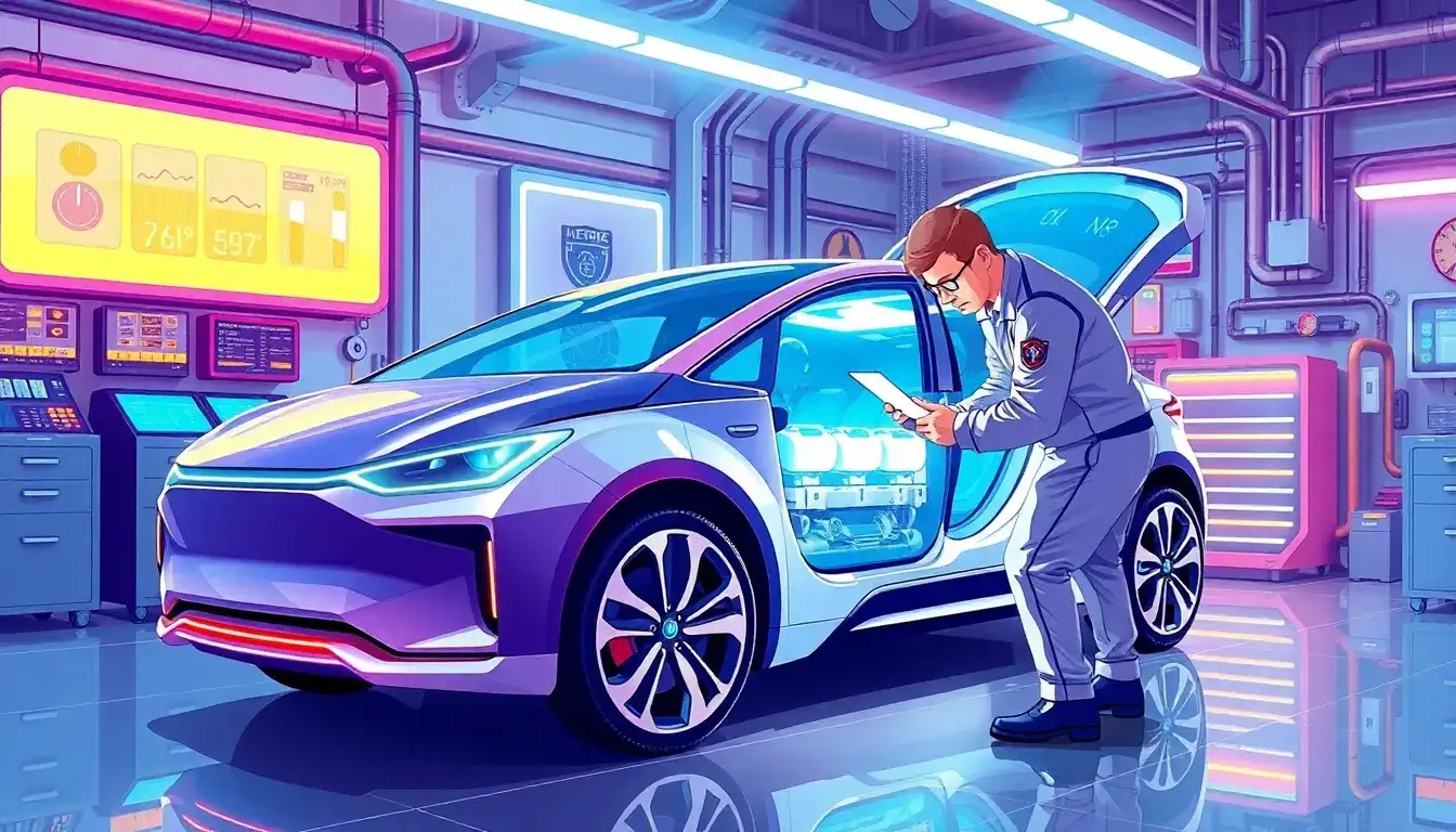 How often should the battery coolant be checked in an electric vehicle