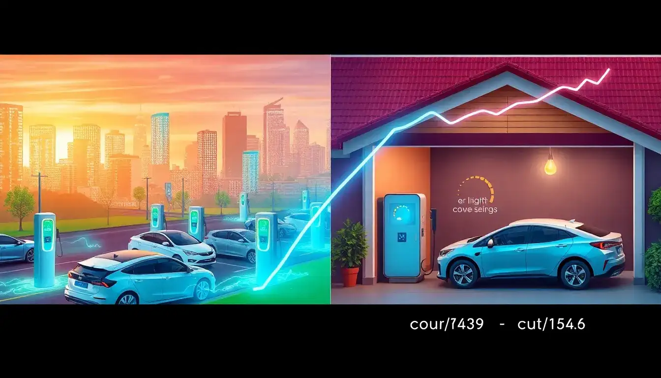 How does the cost of public charging compare to home charging as electricity rates rise