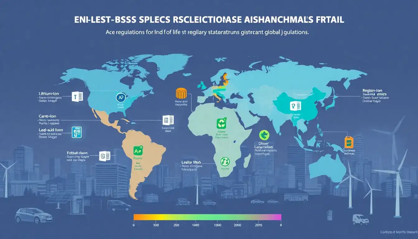 How do regulations vary by jurisdiction for BESS end-of-life management