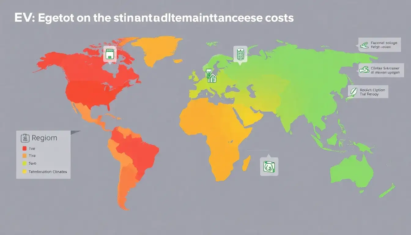 Which regions have the highest EV maintenance costs