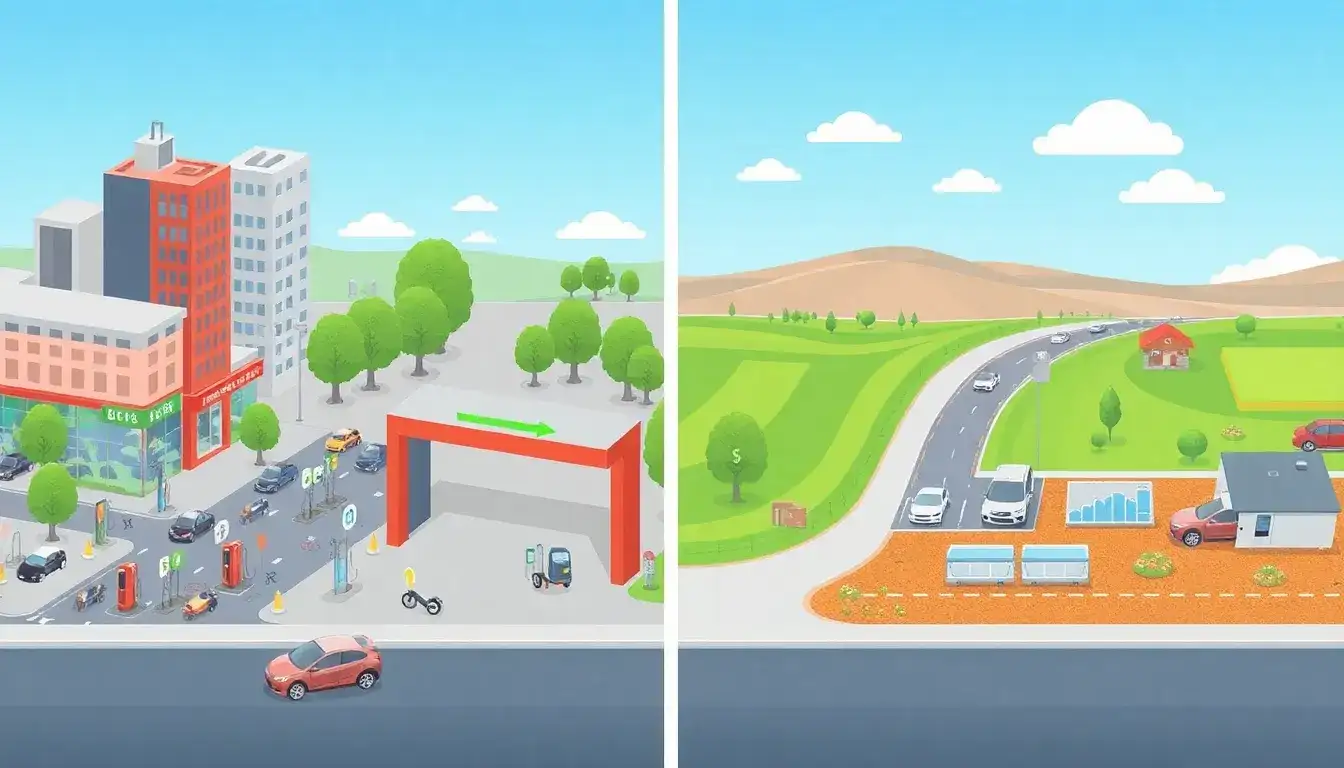How do EV maintenance costs compare between urban and rural areas
