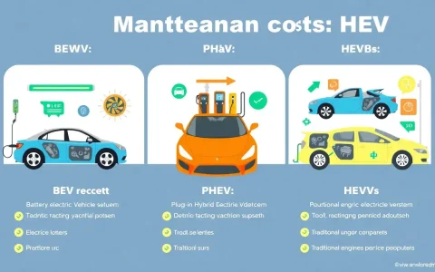 Do different types of EVs (BEVs, PHEVs, HEVs) have varying maintenance costs