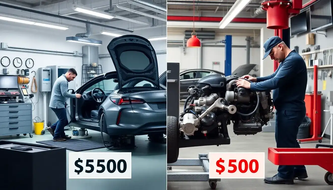 How do labor costs differ between EV and ICE vehicle repairs