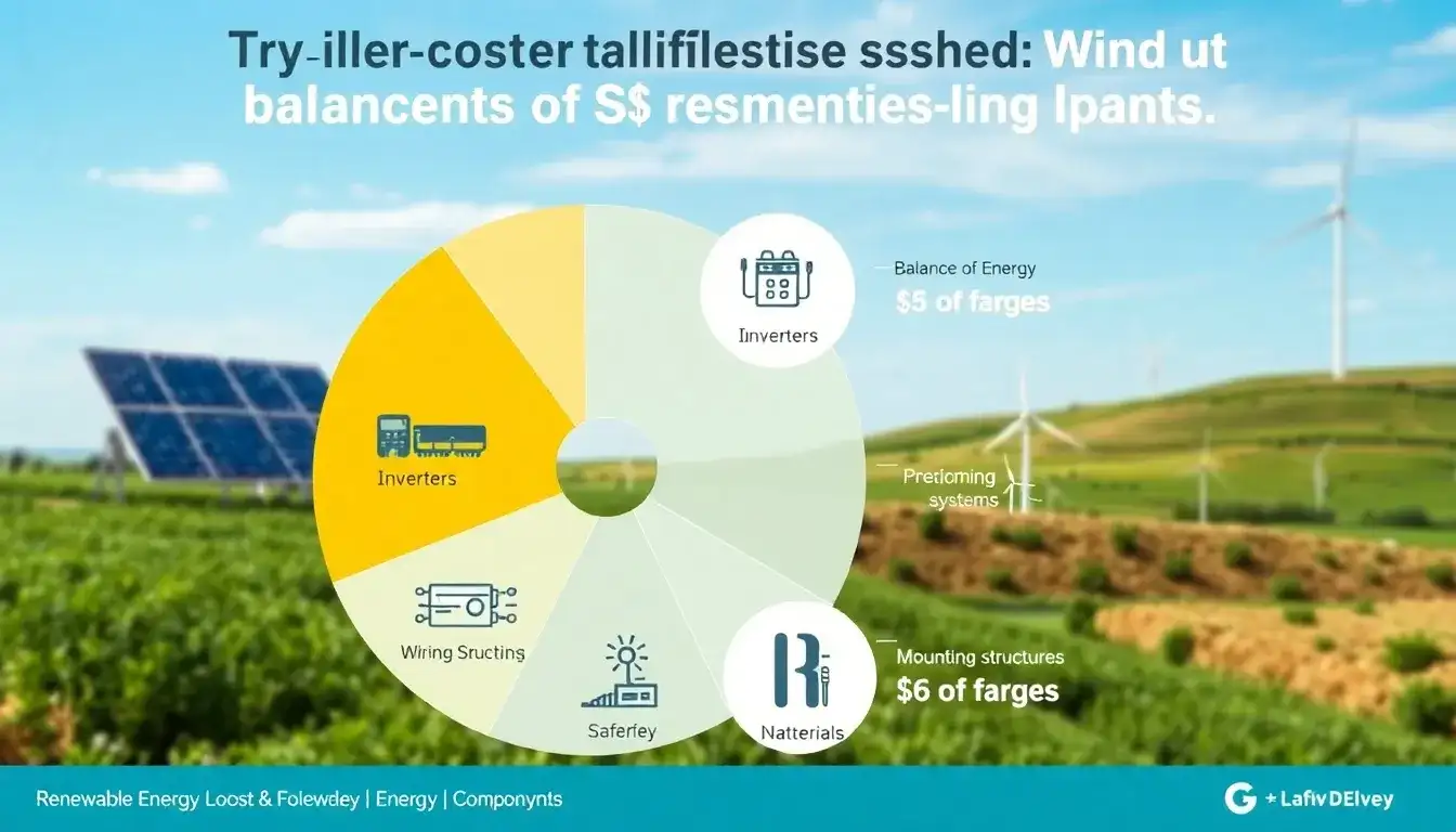 What are the typical costs associated with the balance of system (BoS) components