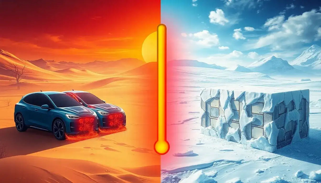 How does extreme temperature affect EV battery lifespan