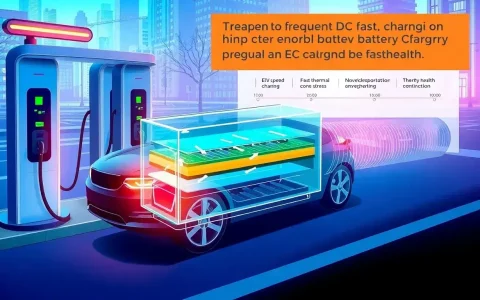 How does frequent DC fast charging impact EV battery degradation