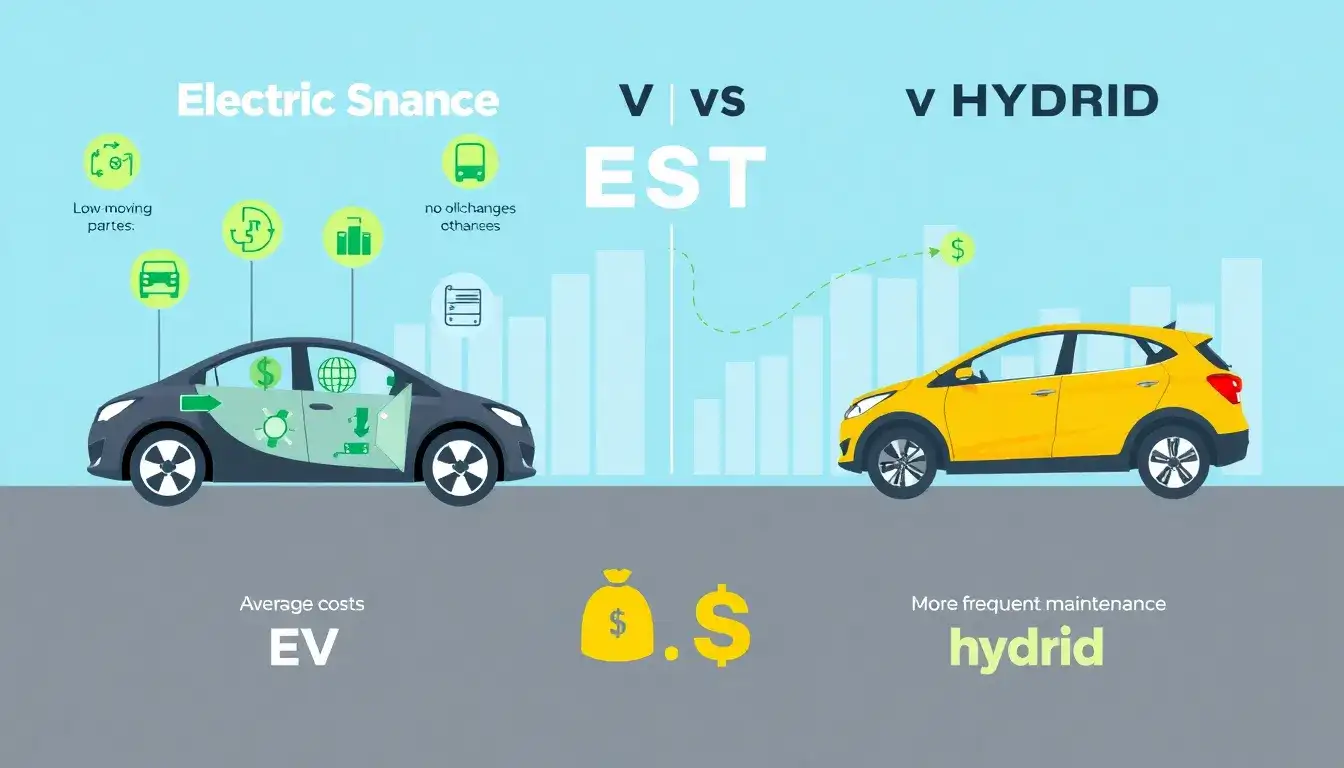 How do electric vehicle maintenance costs compare to hybrid vehicles
