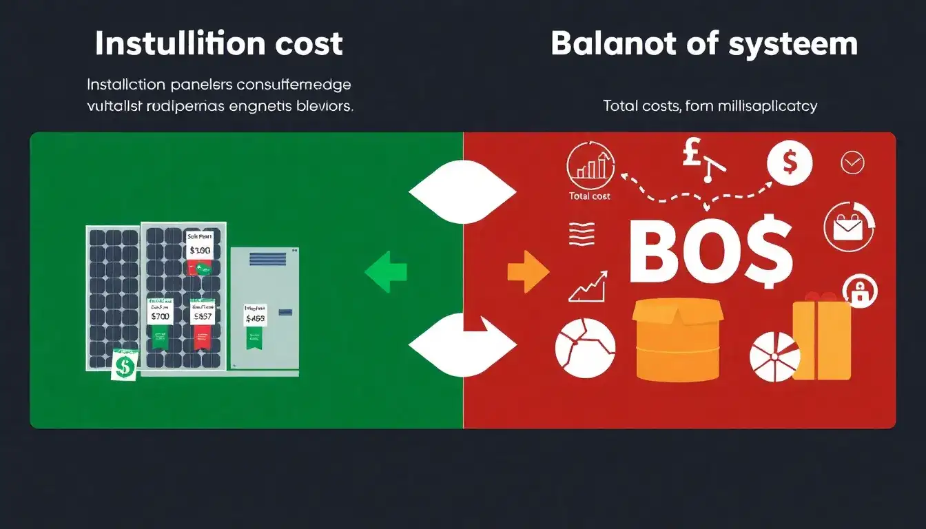 How do installation costs impact the overall BOS expenses