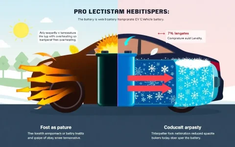 How do temperature fluctuations affect an EV's battery performance
