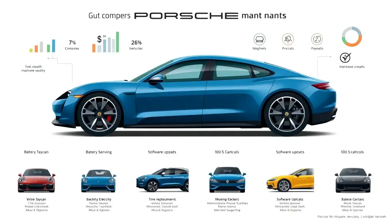 How does the maintenance cost of the Porsche Taycan compare to other luxury electric vehicles