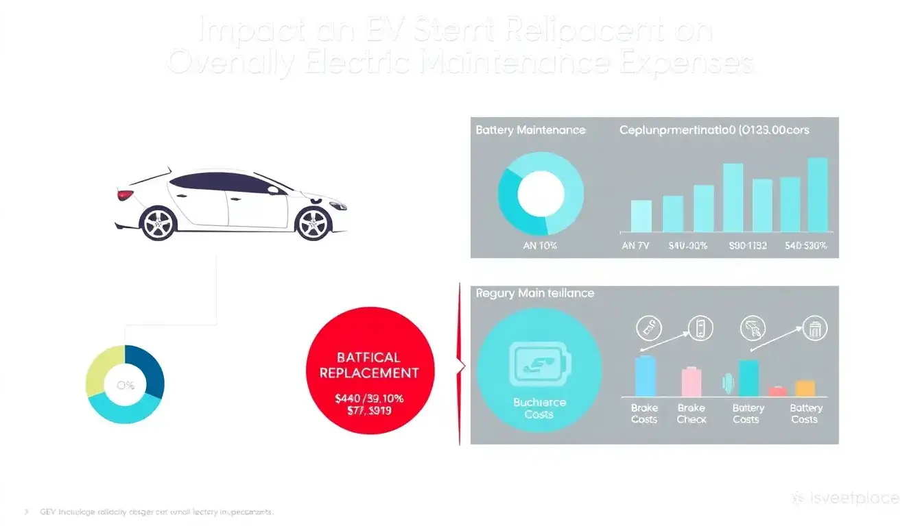How does the cost of battery replacement impact overall EV maintenance costs