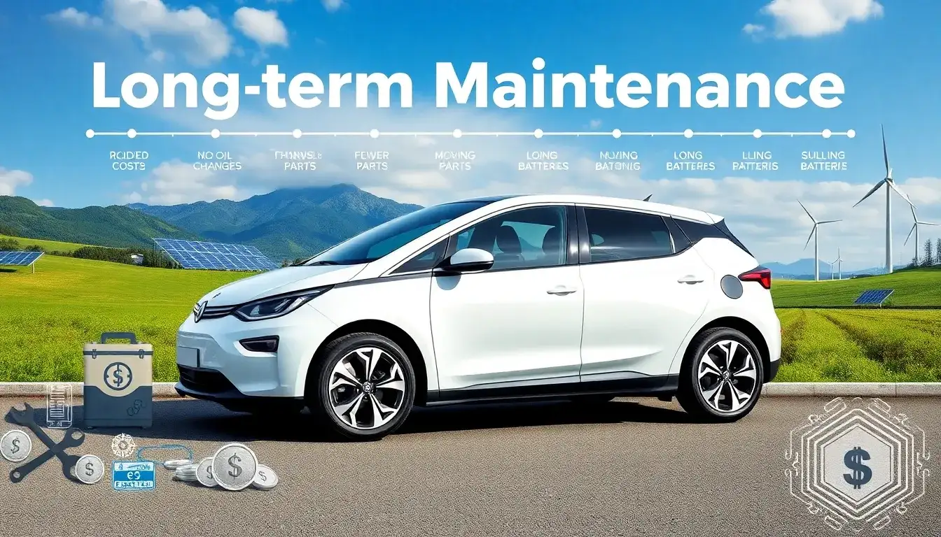 What are the long-term maintenance benefits of electric vehicles