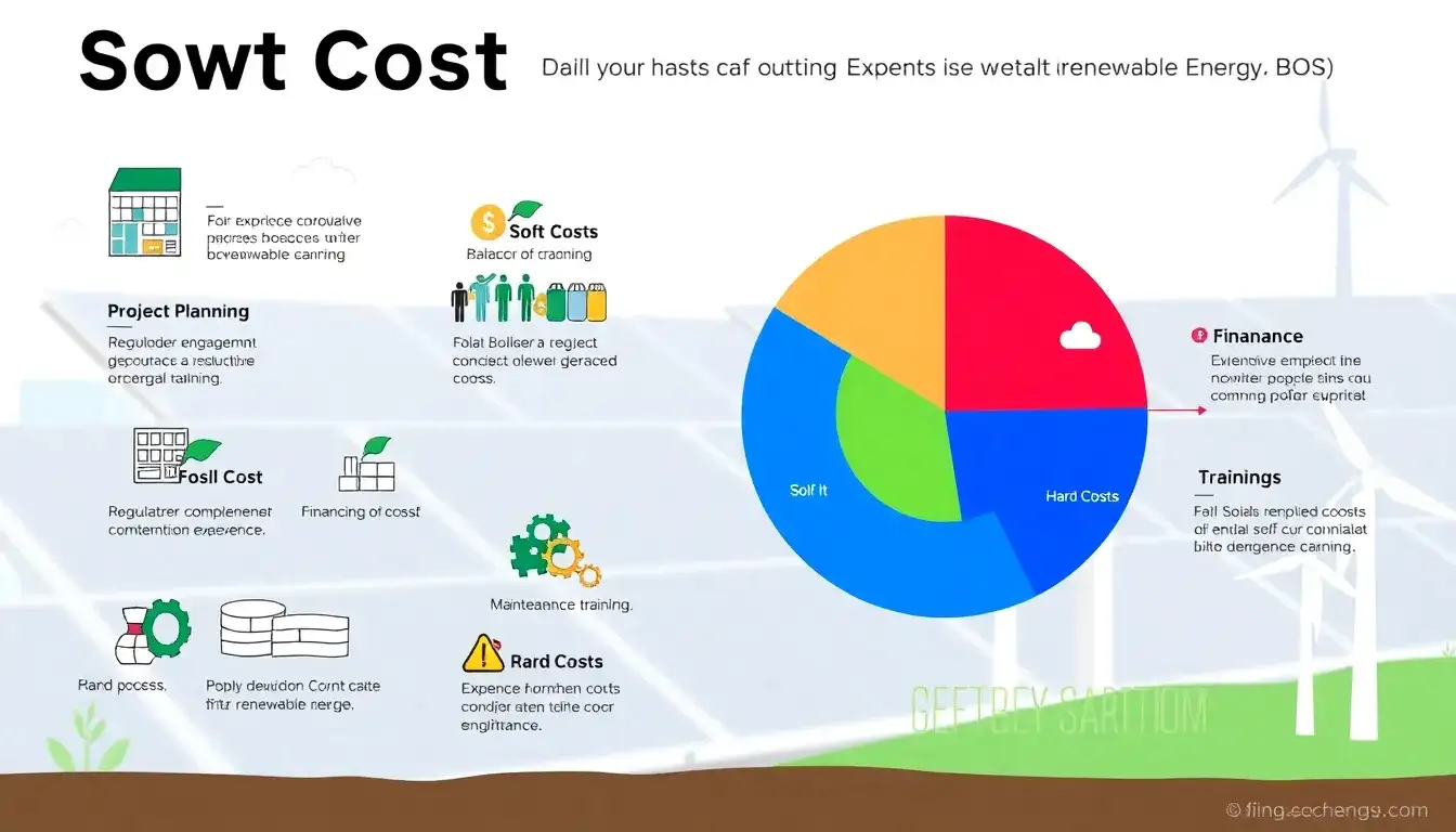 How do soft costs contribute to the total BOS expenses