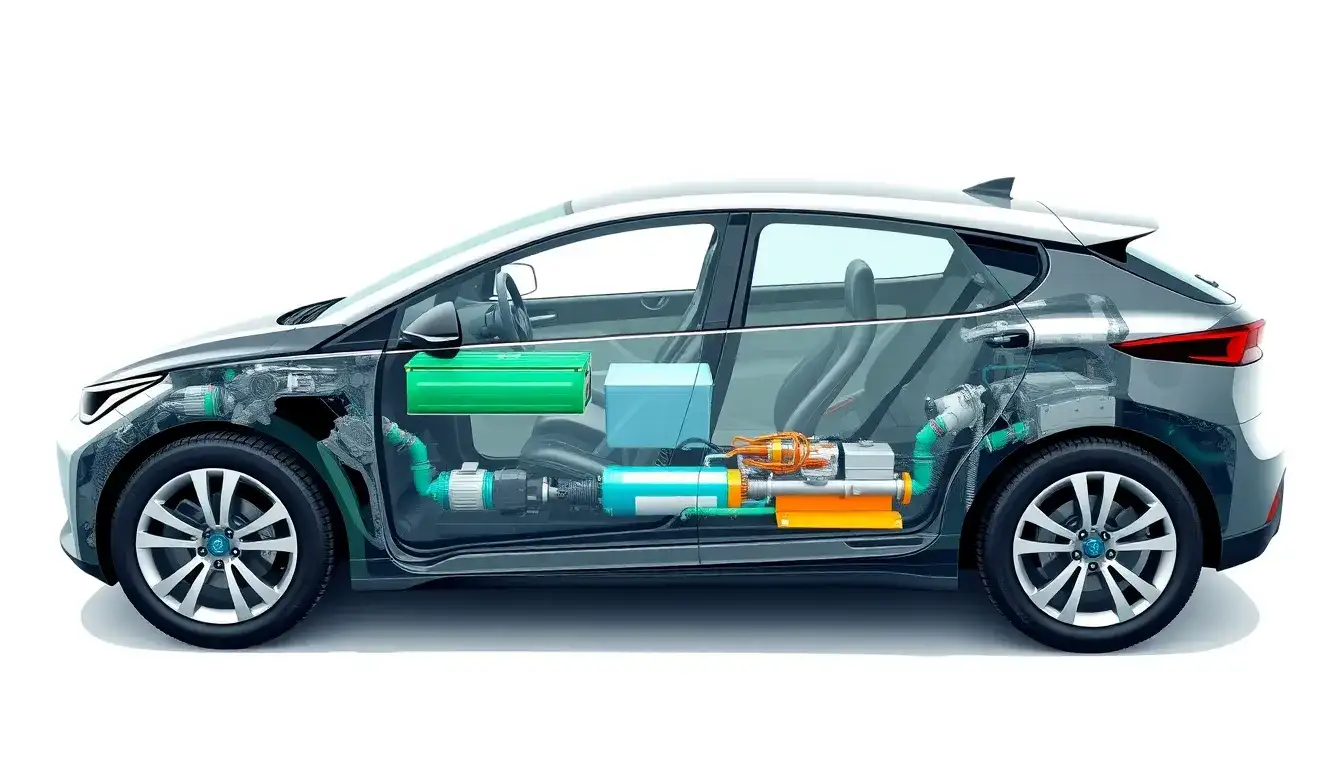What are the main components of an electric vehicle that require maintenance