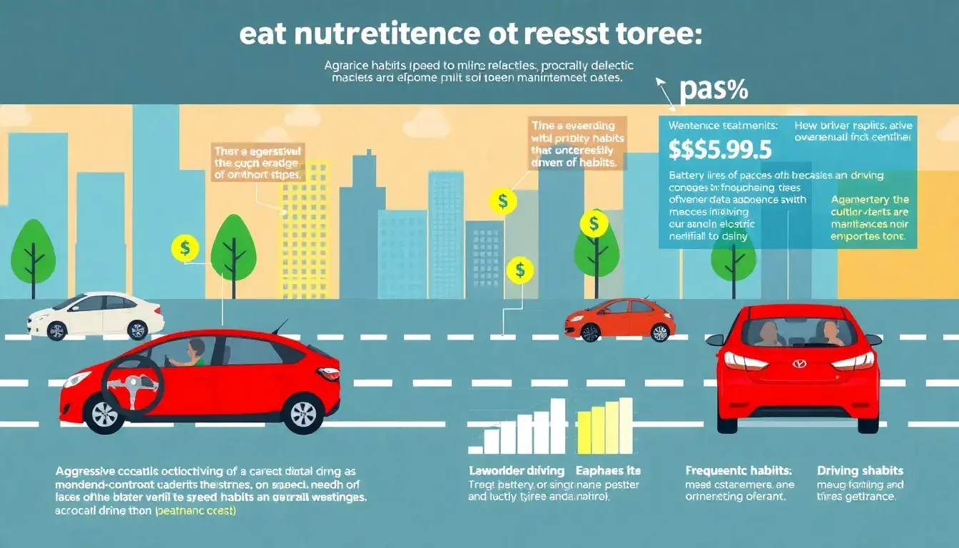 How do driving habits affect the maintenance costs of electric vehicles