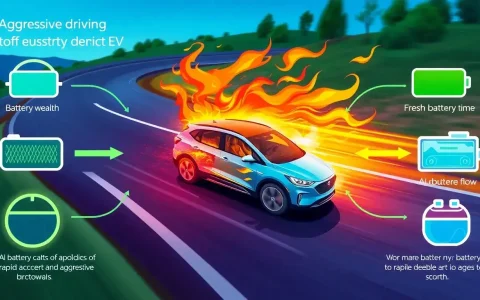 How does aggressive driving impact the battery longevity of an EV