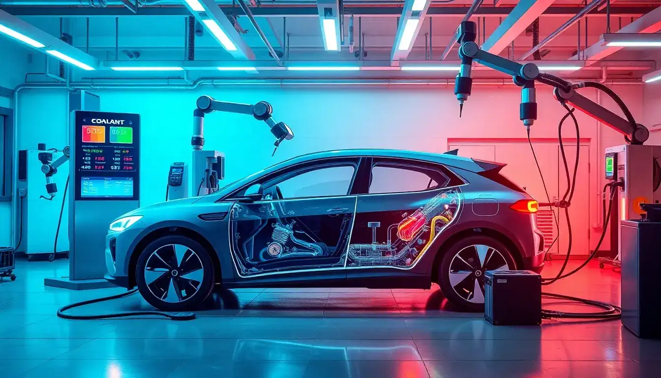 How often should the coolant in an EV be checked and replaced