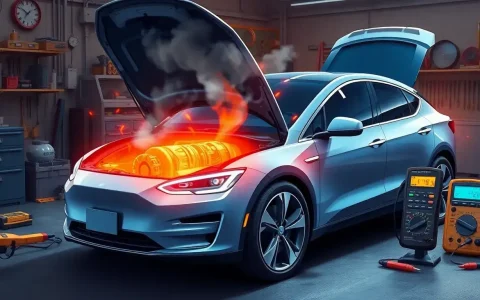 What are the signs of an overheating electric motor in an EV