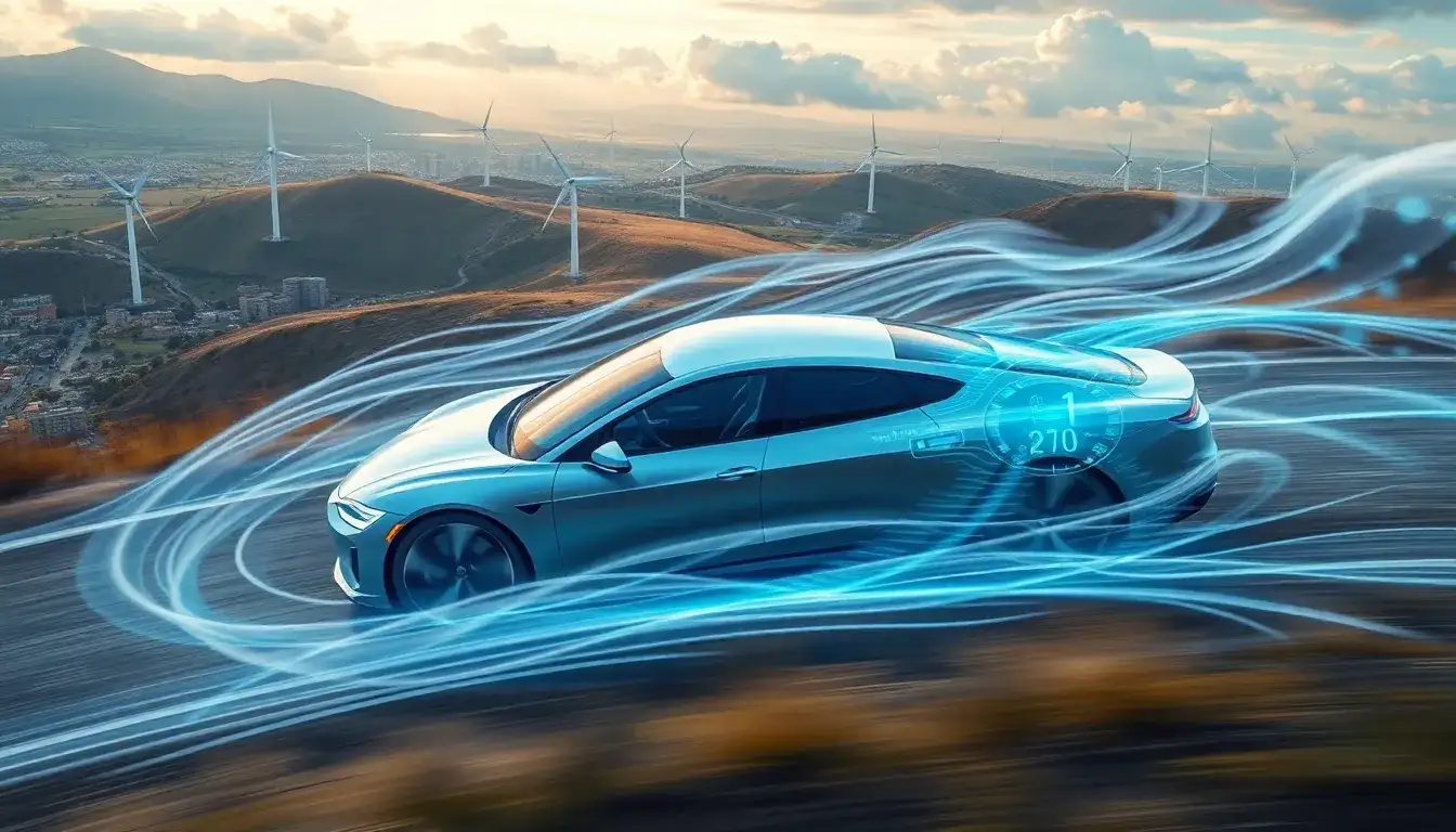 How does wind affect the range of electric vehicles