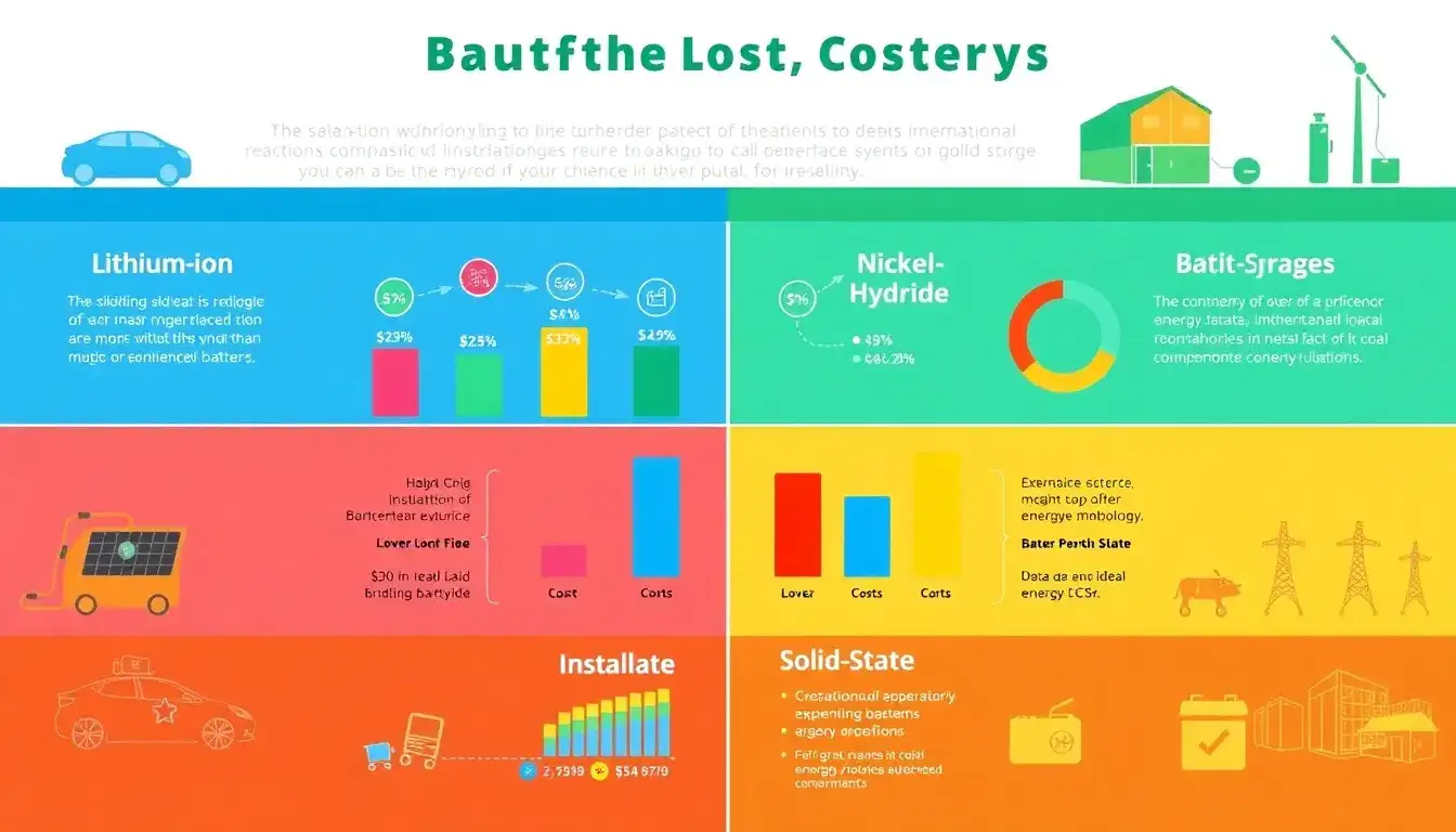 How do installation costs vary between different battery chemistries