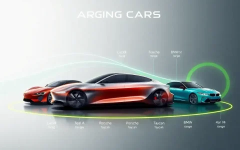 How does the Lucid Air's range compare to other luxury electric cars
