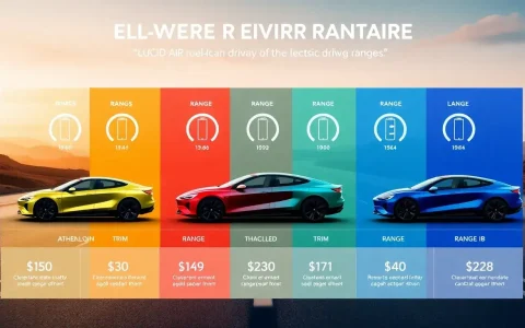 What are the real-world driving ranges for the Lucid Air's different trims