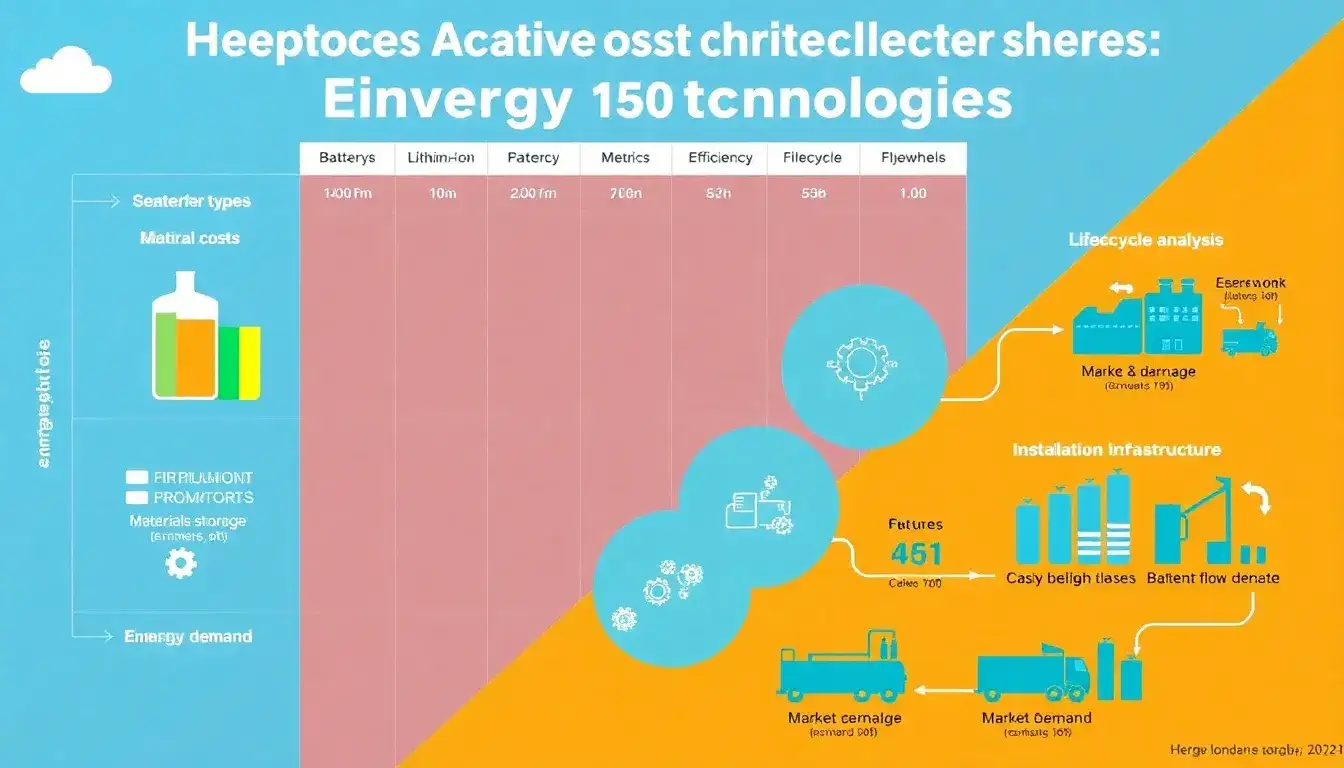 What are the main factors driving the cost differences between energy storage technologies