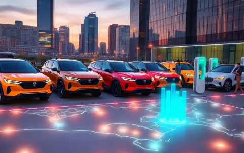 How does the range of electric SUVs vary by brand