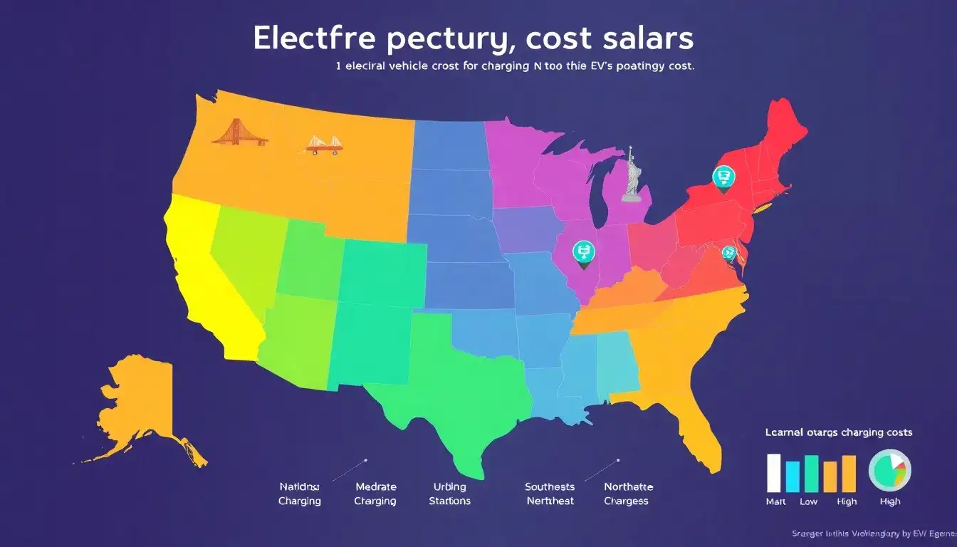 How do EV charging costs vary by region