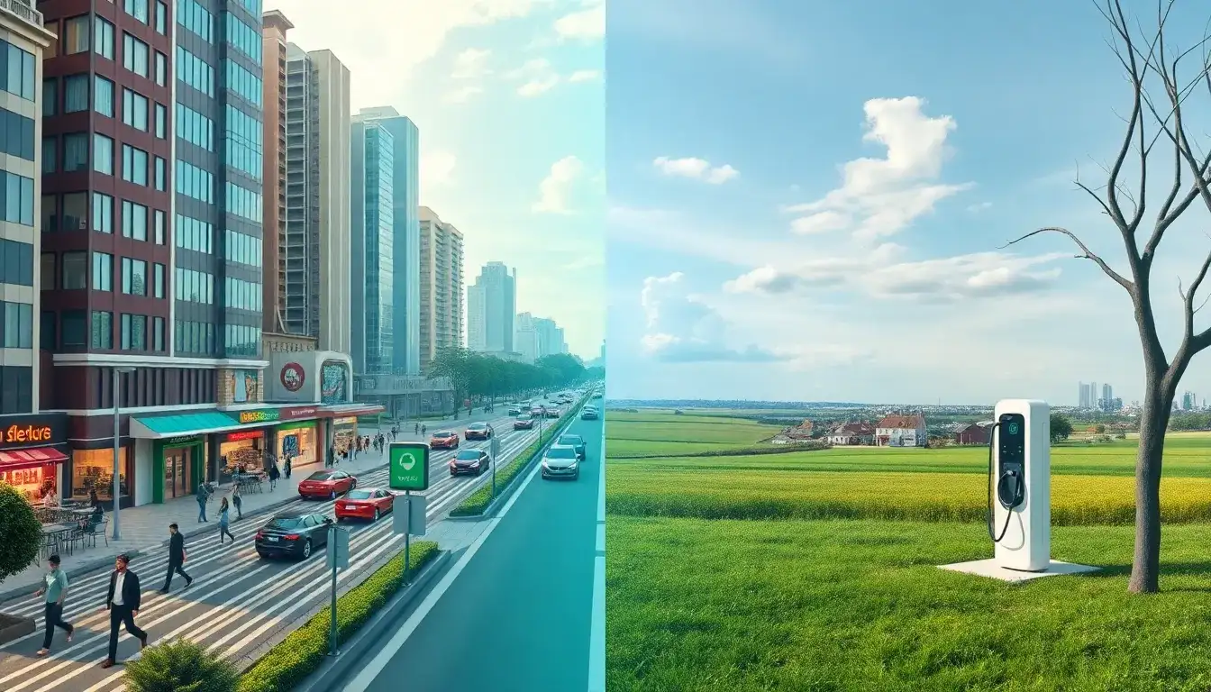 How do urban and rural EV charging costs compare